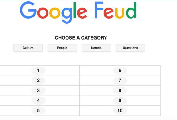 Google Feud Fascinating Since 2013 Unigamesity